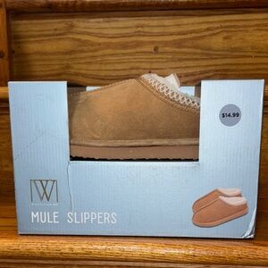 Women's Tan Mule Slippers